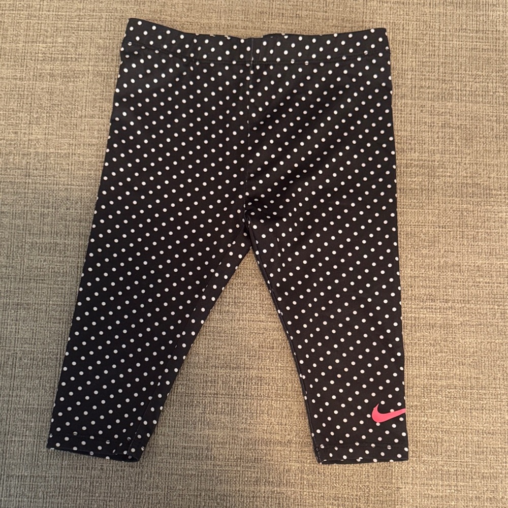 Nike Kids Leggings - Black with White Dots